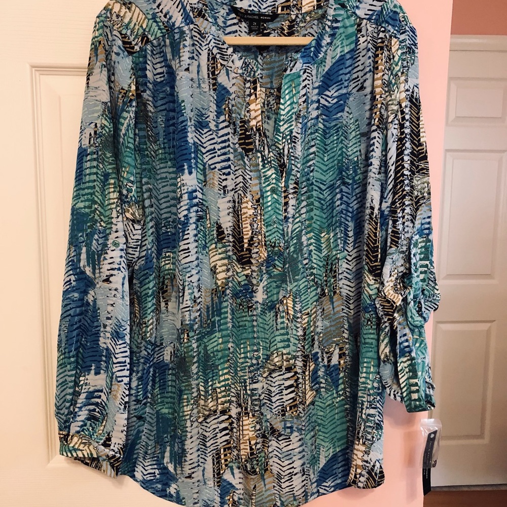 Brand New Zac and Rachel Plus Blouse 2X